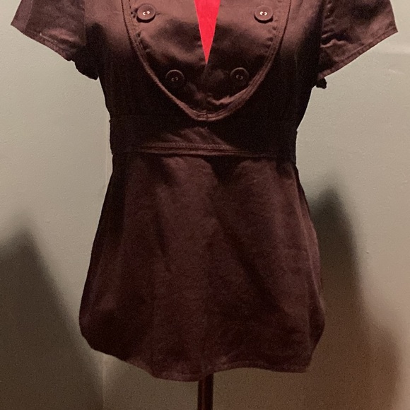 BCBG Generation Black Cotton Top Size Medium - Picture 3 of 11